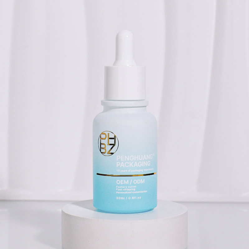 Botellas de 1 oz 30 ml de vidrio con logotipo para aceite de cuidado facial