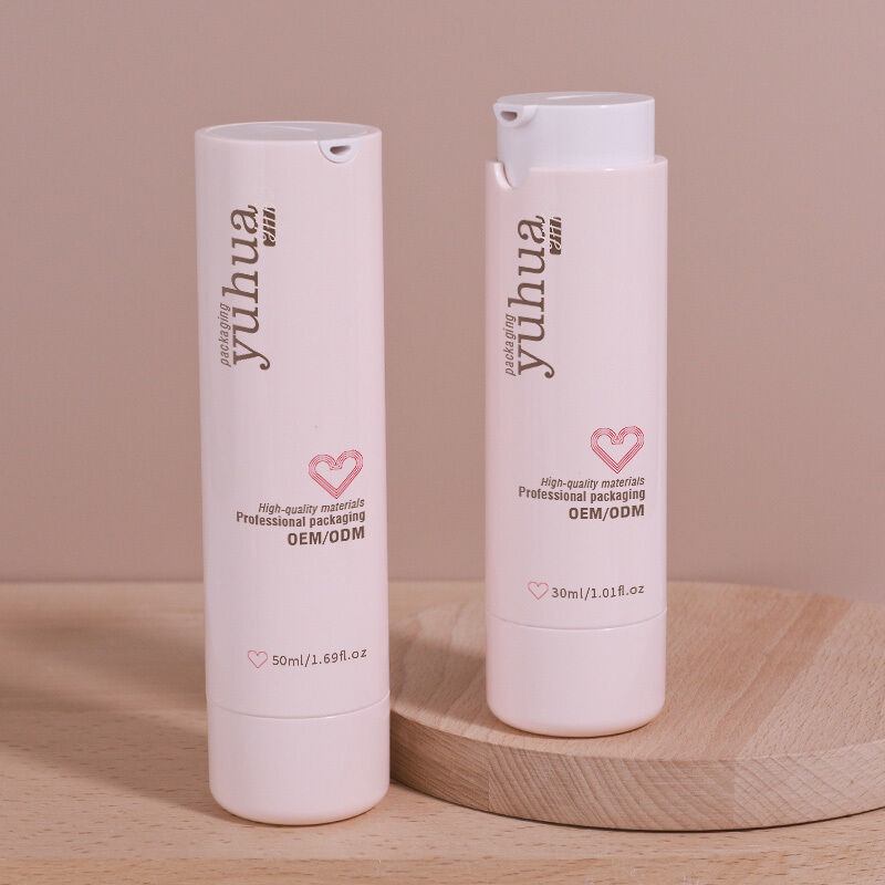 Botella de loción de plástico duradero con bomba sin aire y diseño personalizado, ideal para envases cosméticos y almacenamiento de productos líquidos