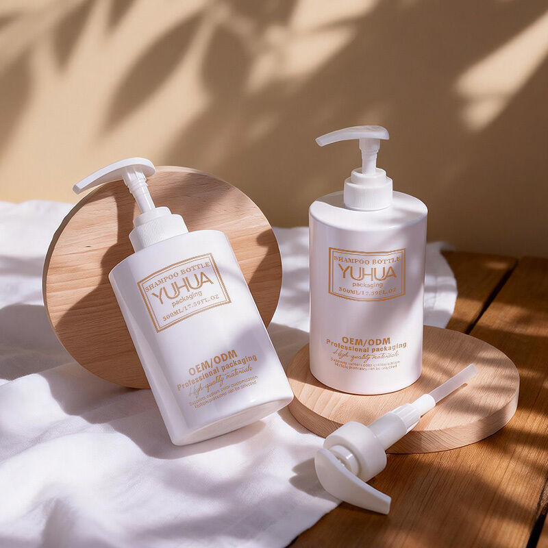 Embalaje de loción de plástico Botellas redondas Tipo de embalaje de logotipo personalizado para cuidado personal Embalaje de productos de belleza y salud