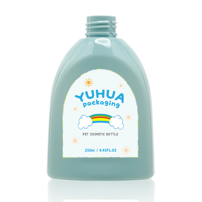 Etiqueta linda plástica del niño de la bomba de la flor de la botella 250ml de la loción de la crema del lavado del cuerpo