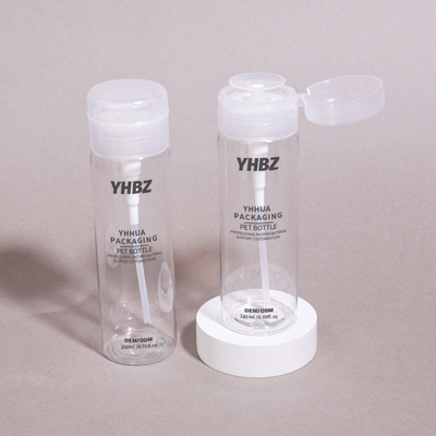 Botella de plástico para las uñas limpiadora de maquillaje limpiadora de toner