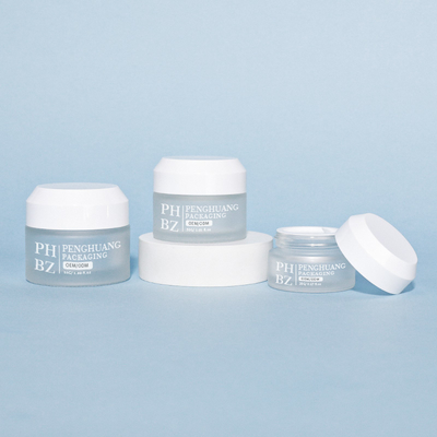 Jarrones de vidrio de crema 5-100 g Contenedor de envasado para cuidado de la piel Jarrón de vidrio cosmético