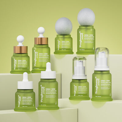 Botella de suero de aceite esencial con estampado en caliente que ofrece un embalaje cosmético elegante y atractivo para productos para el cuidado de la piel