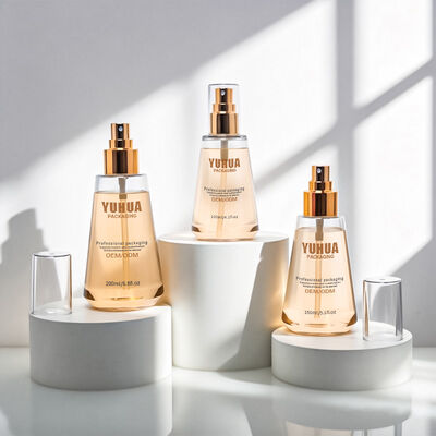 Bottle de loción de plástico de PET con cerradura de pulverización diseñada para envases cosméticos para el cuidado de la piel y el cuidado personal