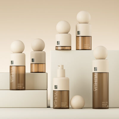 Botella de loción de plástico de ámbar YHT177 Contenedor de loción hidratante Embalaje resistente a fugas duradero adecuado para cosméticos