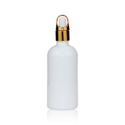 Botellas blancas al por mayor de la porcelana 100ml con el dropper de cristal para los aceites esenciales