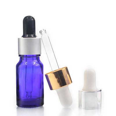 el dropper de cristal vacío de la botella azul 10ml embotella con las botellas de vidrio del dropper de la pipeta