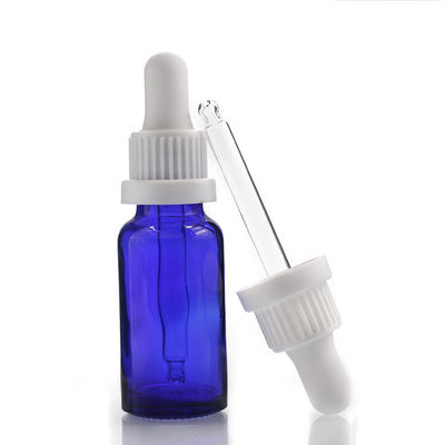 fabricantes de cristal azules de la botella del dropper del aceite esencial del envase cosmético 20ml