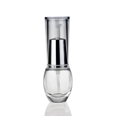 Botella de empaquetado F093 del espray de la niebla de la botella de cristal de la loción cosmética de plata amistosa de Eco