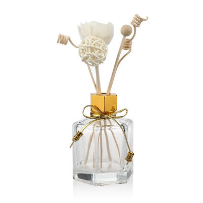 Forma clara vacía del hexágono de la botella de vidrio del difusor del tapón de tuerca 125ml