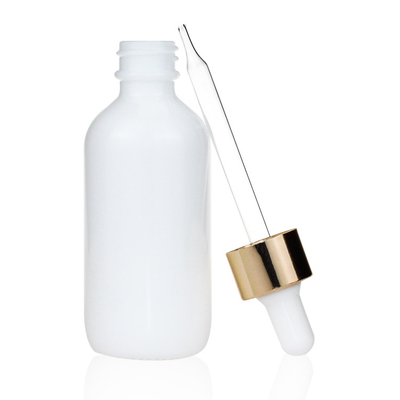 empaquetado blanco vacío de 60ml Opal Boston Glass Bottle Cosmetic