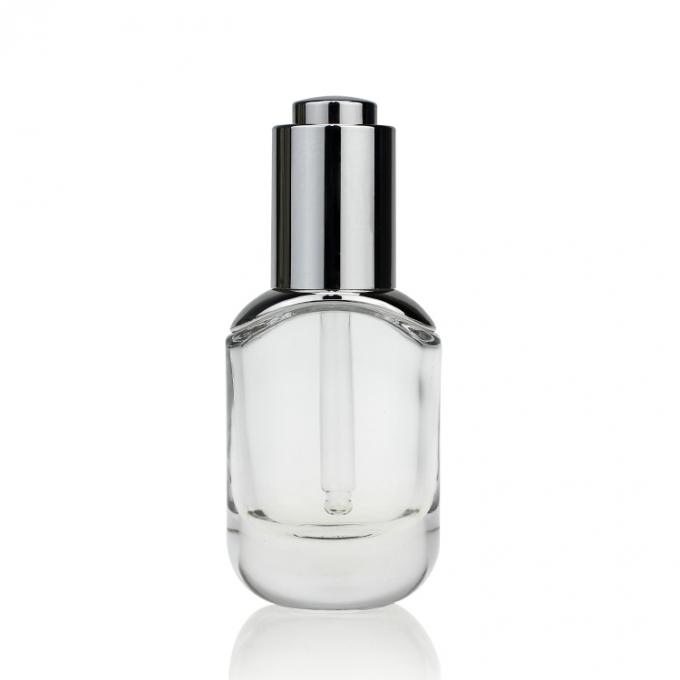 Aceite esencial del suero del diseño de la etiqueta privada alrededor de la botella de cristal del dropper con el casquillo a prueba de niños