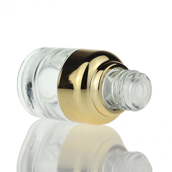 El hombro de aluminio de alta calidad de 20 ml embotella la botella cosmética S032 del dropper del suero de la esencia de cristal del cuidado de piel