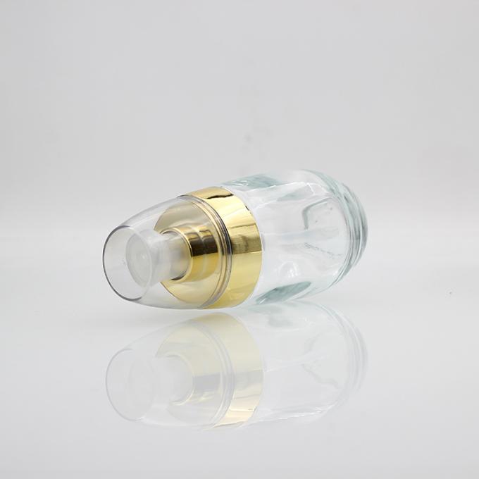 Buena botella de cristal de lujo de la fundación de la calidad 60ml/botella de la loción con la bomba