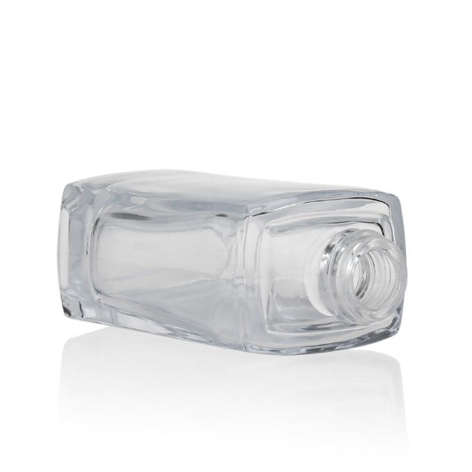 30 ml que empaquetan los cosméticos vacíos claros de la loción ajustan la botella líquida de cristal de la fundación