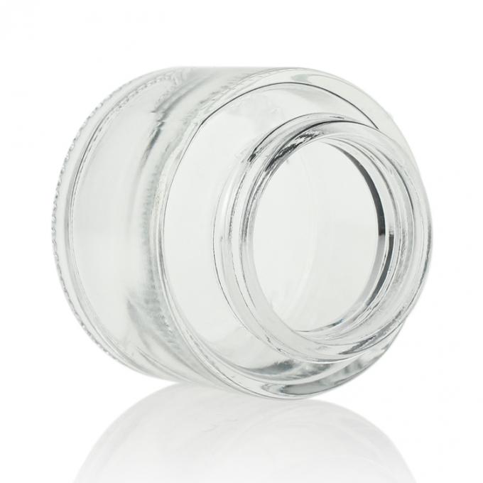 Tarro cosmético de cristal 50ml del envase cosmético poner crema claro al por mayor del precio de fábrica