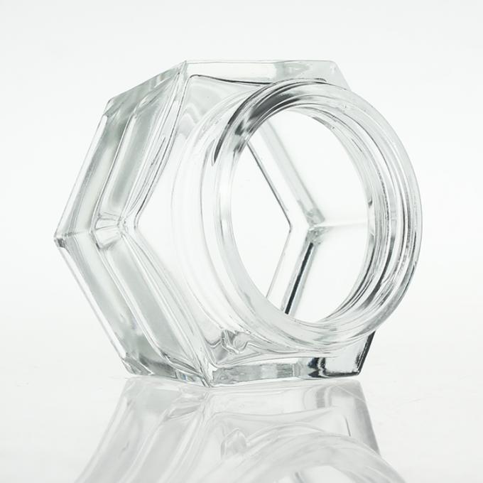 El skincare transparente de la manufactura sacude el tarro cosmético de cristal del tarro de la crema 30g con el casquillo y la cubierta de acrílico