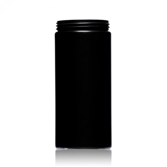 261ml que recicla los envases de empaquetado vacíos negros del tarro del HDPE plástico