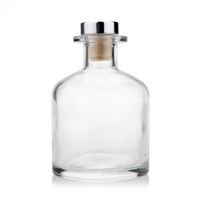 Cree el cuidado personal Cork Round 150ml 260ml del perfume del aceite de la pendiente para requisitos particulares vacía de Reed Diffuser Bottle Aroma Glass Clear Black