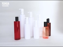 Botella redonda de champú PET 200 ml 250 ml 300 ml