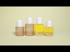 Botellas de gotero de vidrio transparente congelado con tapa de pipeta Envases para el cuidado de la piel Contenedor de suero