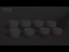 frasco de plástico cosmético de lujo con tapa