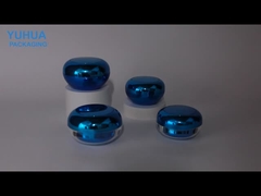 Jarrón de crema de plástico de color azul o personalizado para mantequilla corporal Crema para ojos o crema facial