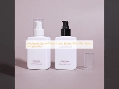 Botella de loción de plástico cuadrado de 150 ml botella de bomba de suero capilar